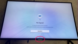 Where is the Power Button on Samsung Tv